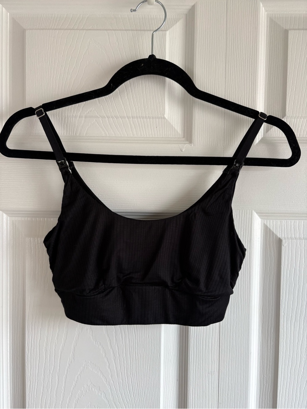 Bodily The Everything Bra S Black Wireless Ribbed Nursing Maternity Micromodal